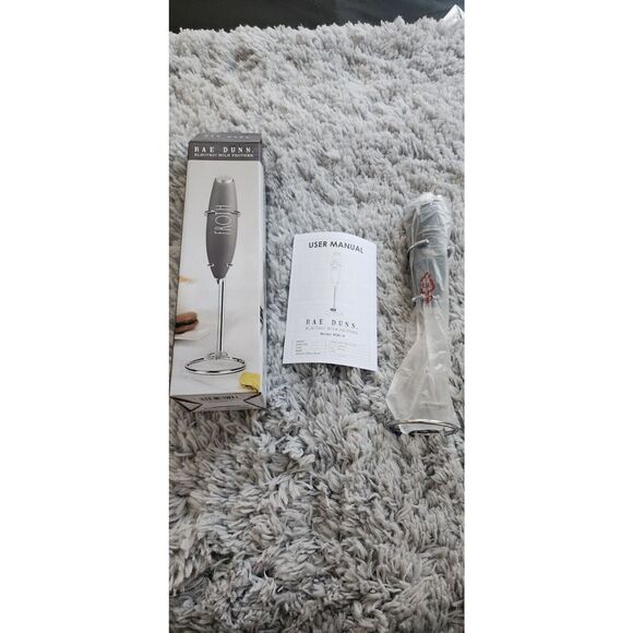 Rae Dunn Froth Electric Milk Frother Gray Classic Foam Whipped Coffee Bar +stand - Picture 8 of 10